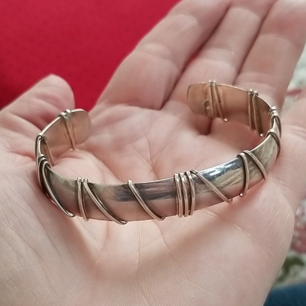 Vintage Sterling Silver Cuff Bracelet